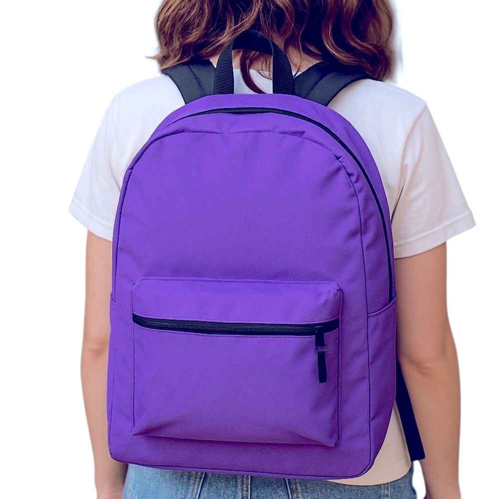 Purple Backpack with Black Trim Vibrant New